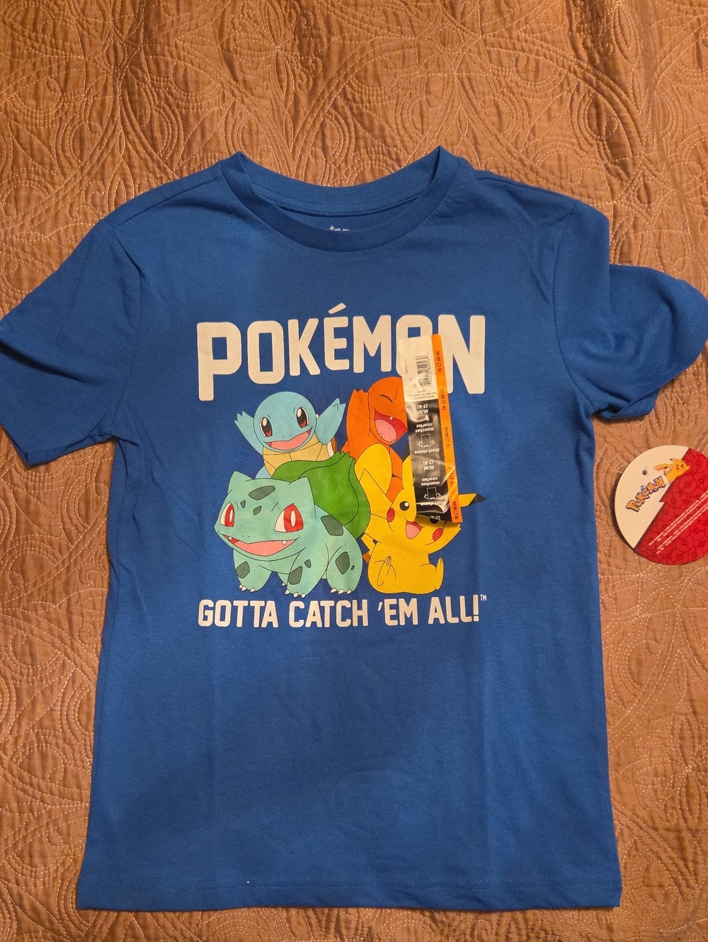 Pokémon Kids Blue Graphic Tee with Pikachu & Friends